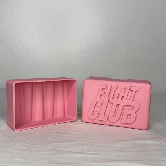 Fight Club Soap Bar Prop Pink Iconic Movie Decor Man Cave Gift Holder - Picture 3 of 7